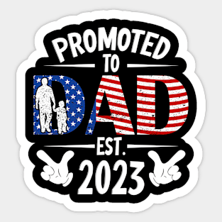 Promoted to dad Est. 2023 First Time Dad Sticker